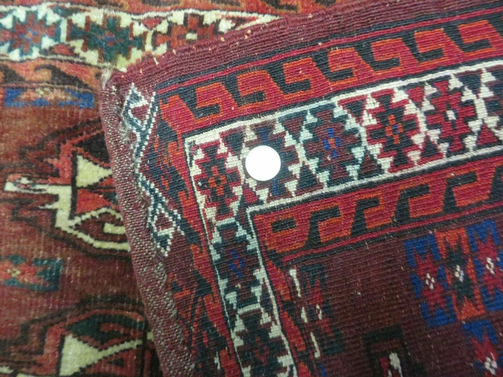 2.5' X 4' Antique Handmade Bokhara Turkoman Yamud Wool Rug Kilim Backing NICE by Jewel Rugs