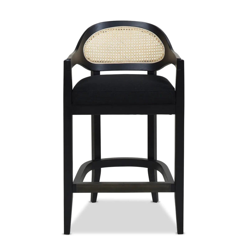 Americana - Mid-Century Modern Cane Back Counter Stool by HouseOfZazla