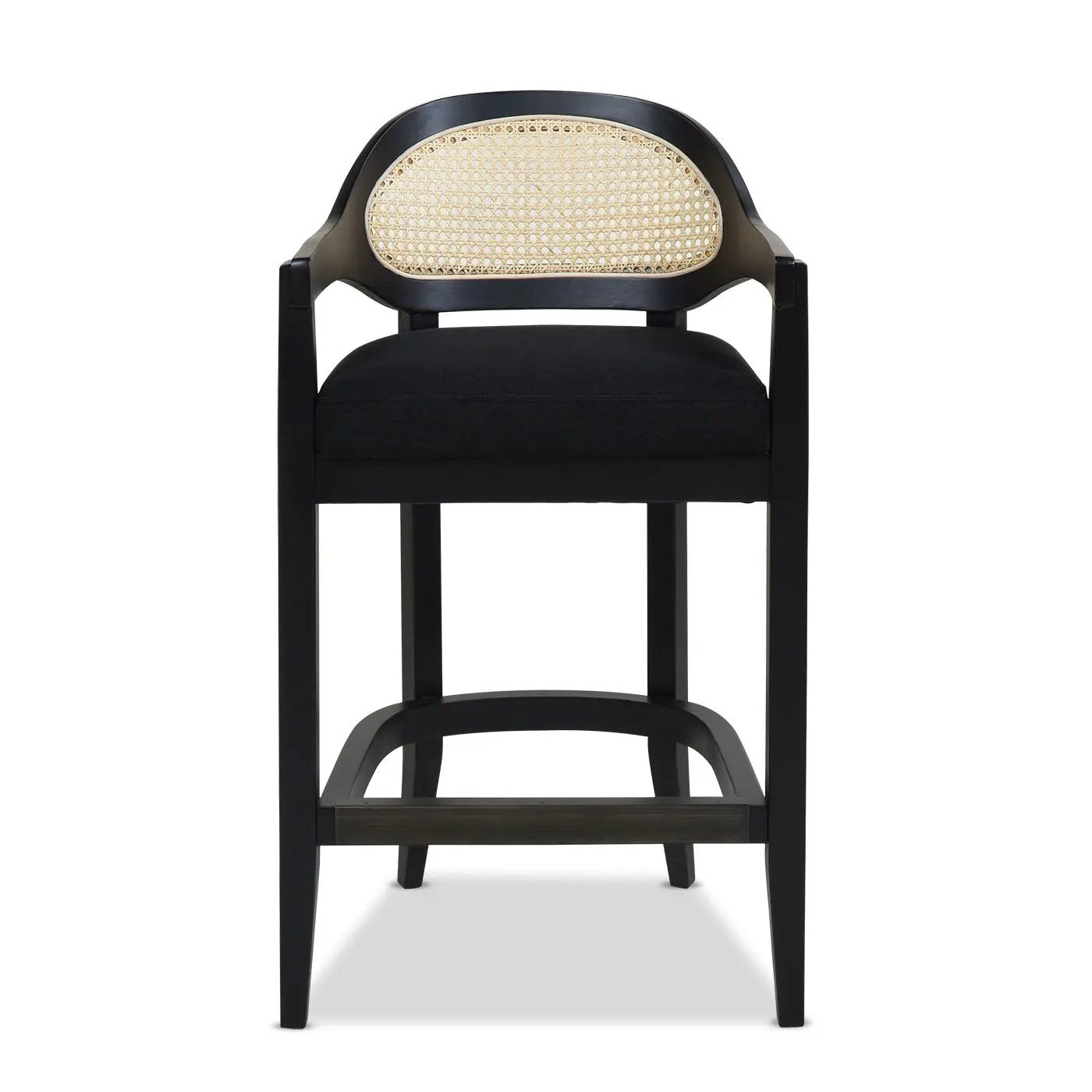 Americana - Mid-Century Modern Cane Back Counter Stool by Unique Piece Furniture