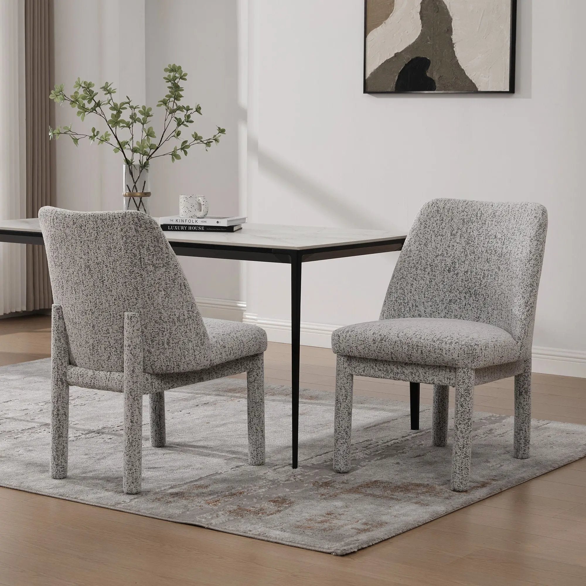 Wide Minimalist Dining Chair