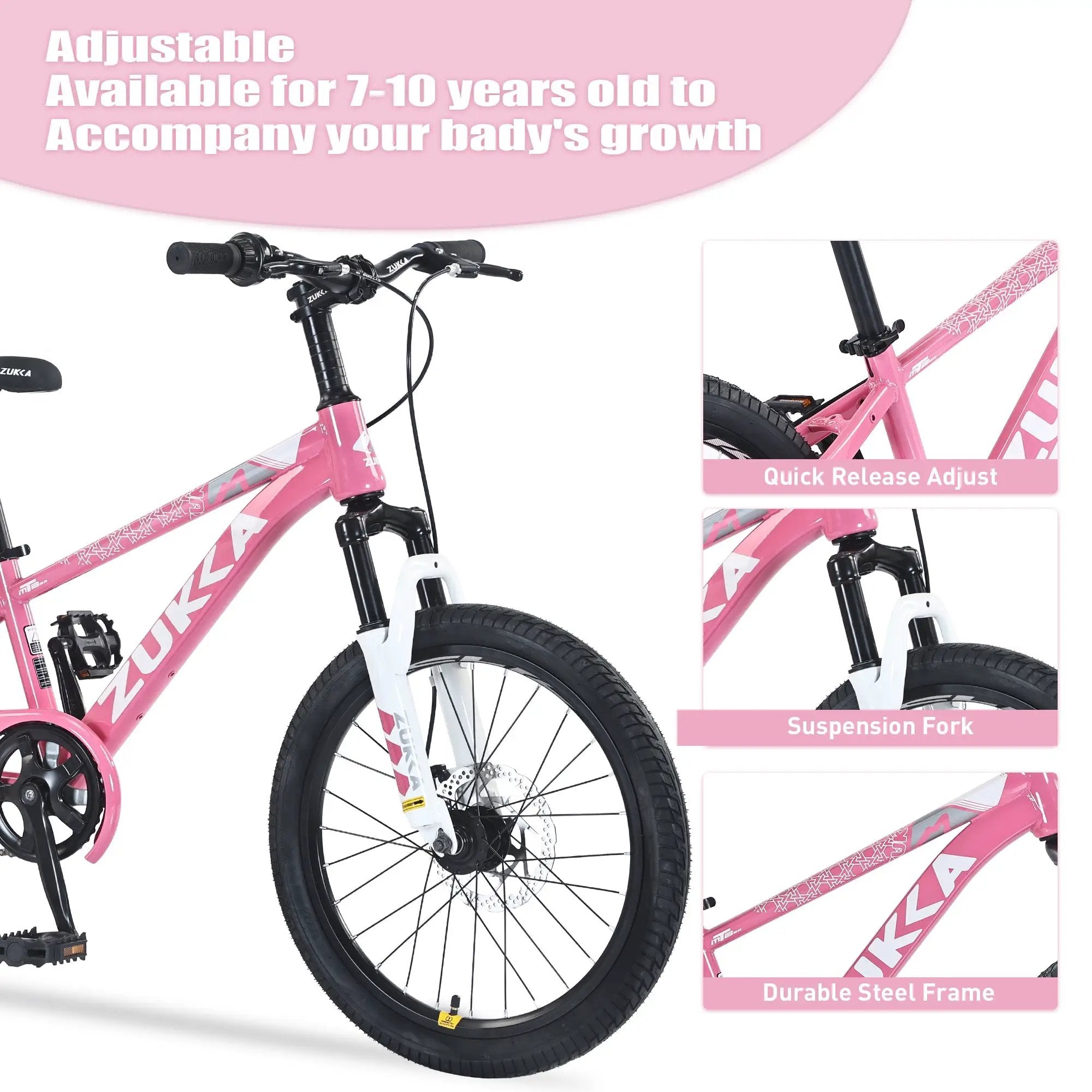 ZUKKA 20 Inch Mountain Bike for Boys and Girls (Ages 7-10) by HouseOfZazla
