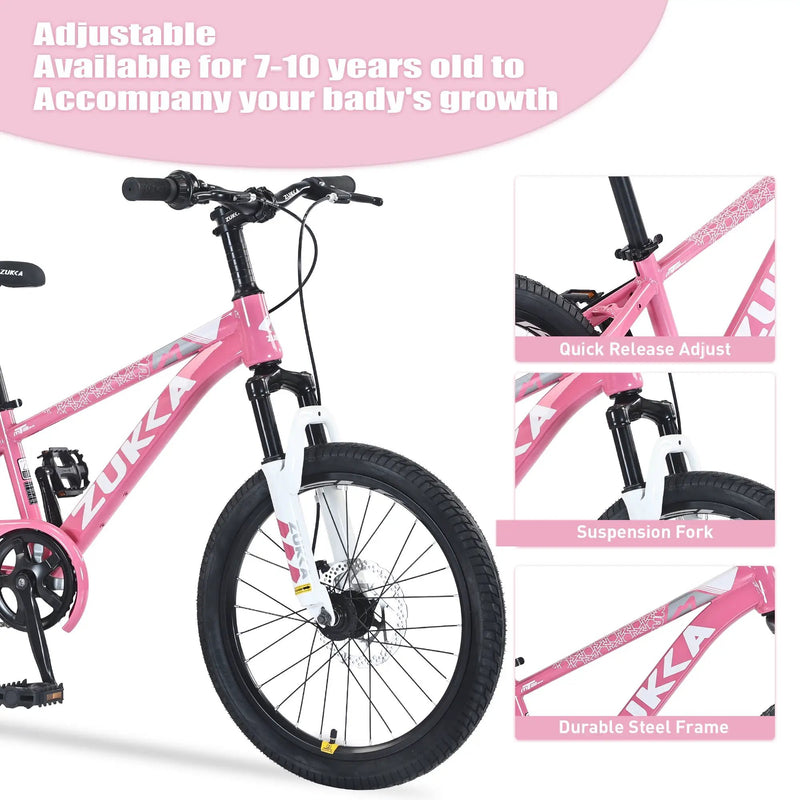 ZUKKA 20 Inch Mountain Bike for Boys and Girls (Ages 7-10) by HouseOfZazla