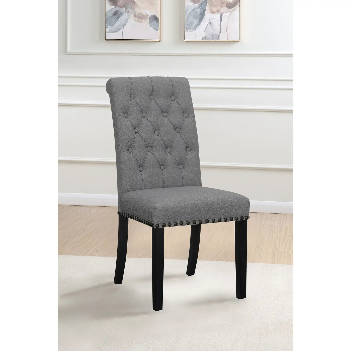 Tufted Rolled Backrest Side Chairs (Set of 2) by HouseOfZazla