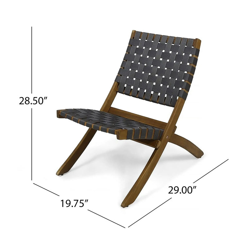 Kayla Outdoor Foldable 2 Seater Chat Set - Brown / Gray by HouseOfZazla