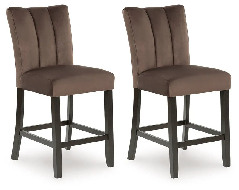 Jeshina - Upholstered Barstool (Set of 2) - Mocha by Unique Piece Furniture