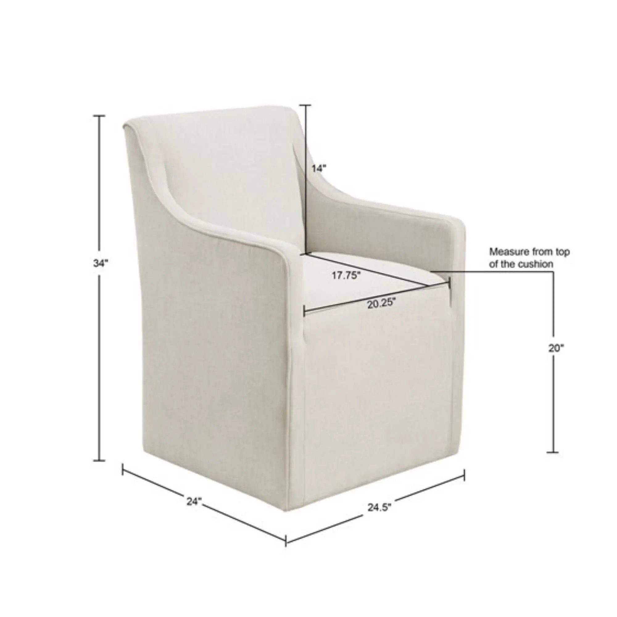 Traditional Skirted Dining Arm Chair by Unique Piece Furniture