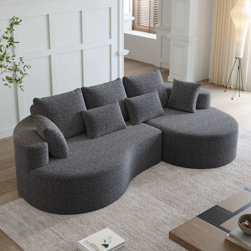 Curved Oversized Sectional Sofa With Extra Deep Seat by HouseOfZazla