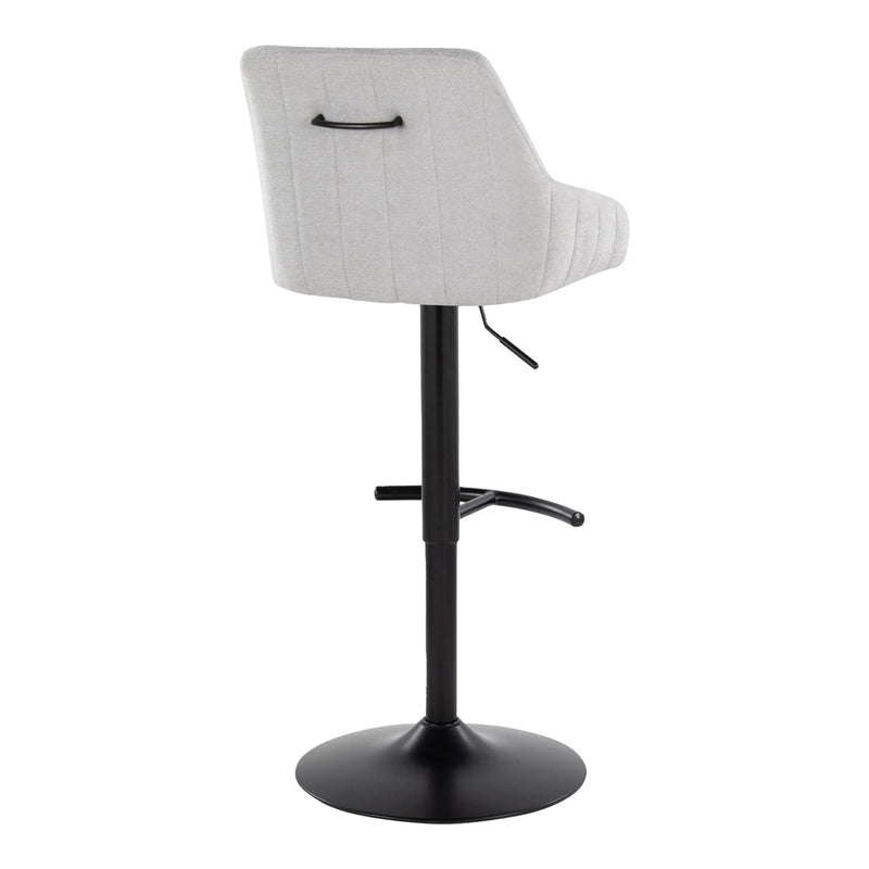 Hannah - Transitional Adjustable Barstool With Swivel With Rounded T Footrest (Set of 2) by Unique Piece Furniture