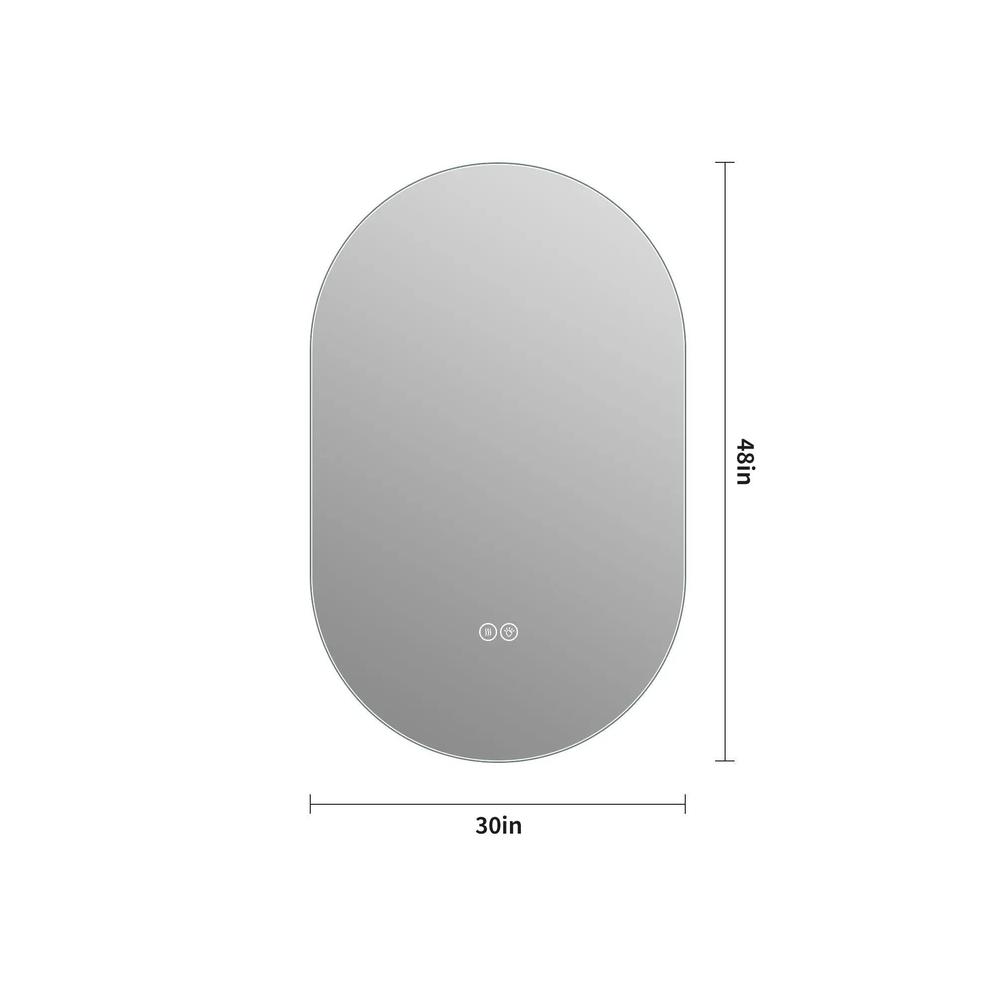 Smart Wall Mounted LED Touch Screen Mirror With Anti-Fog Function And Adjustable Lighting by Unique Piece Furniture