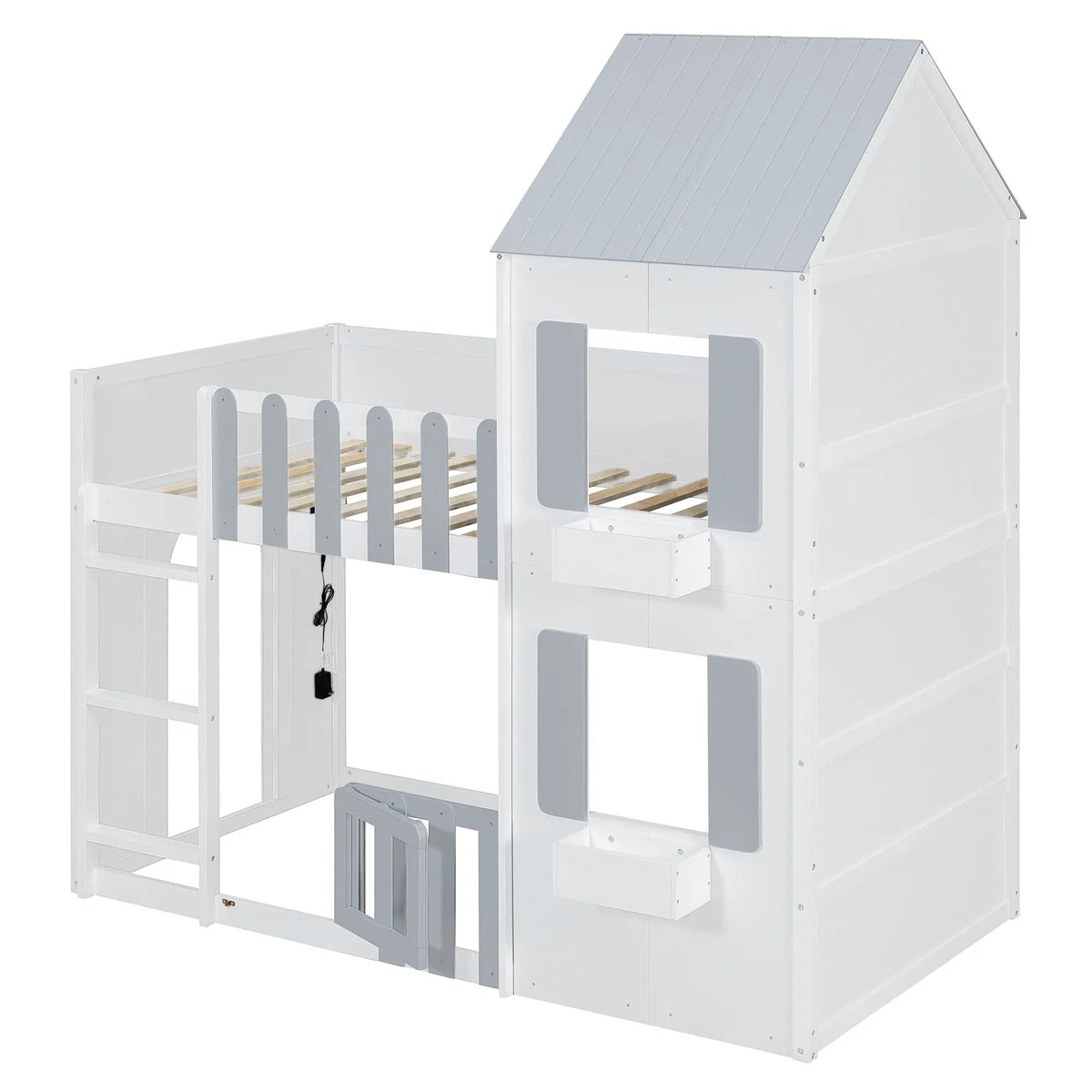 Twin Over Twin House Bunk Bed by HouseOfZazla
