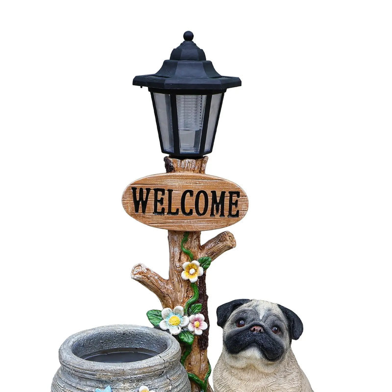 Sitting Pug Dog Planter Statue by HouseOfZazla