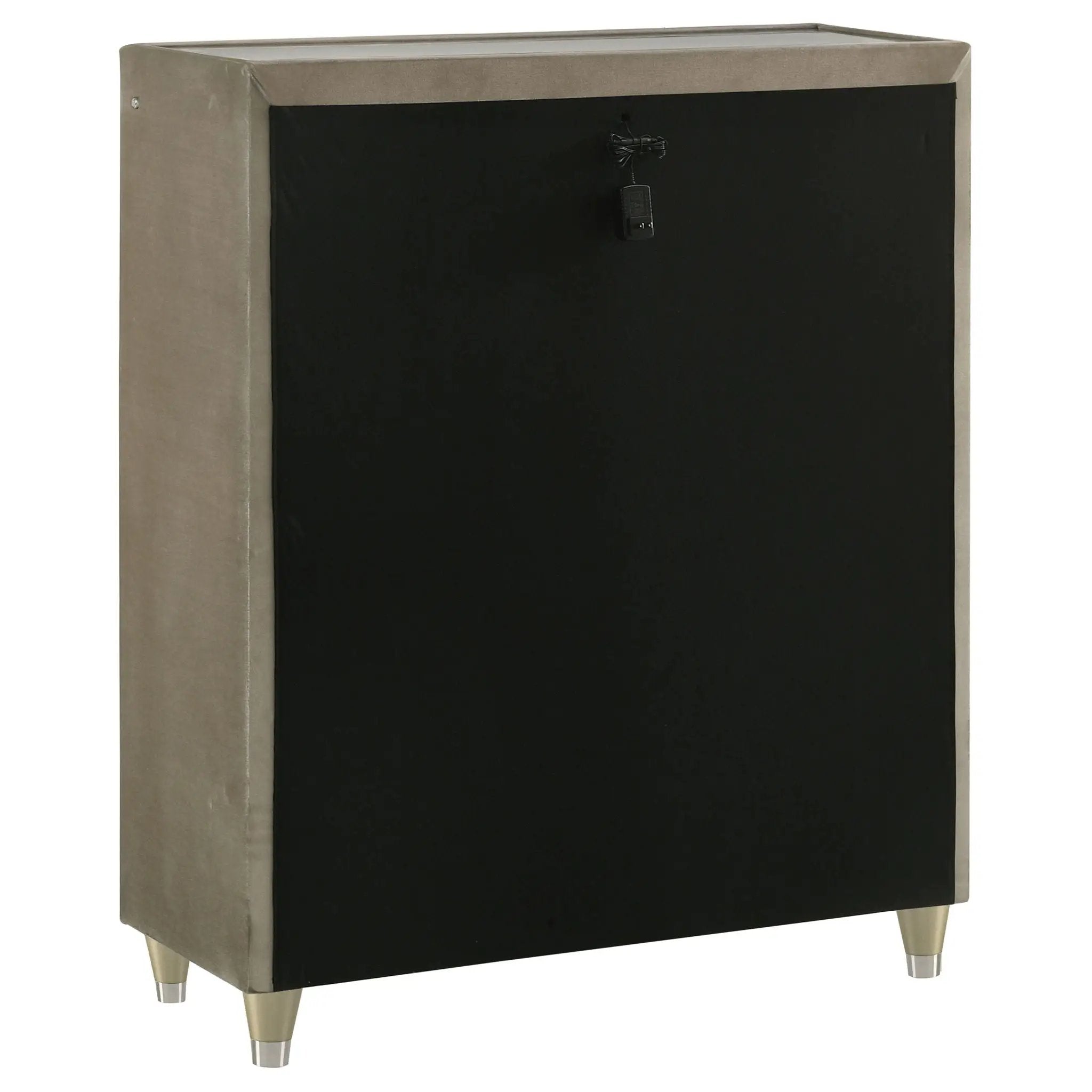 Lorient 5-drawer LED Chest of Drawers Ivory and Camel by Unique Piece Furniture