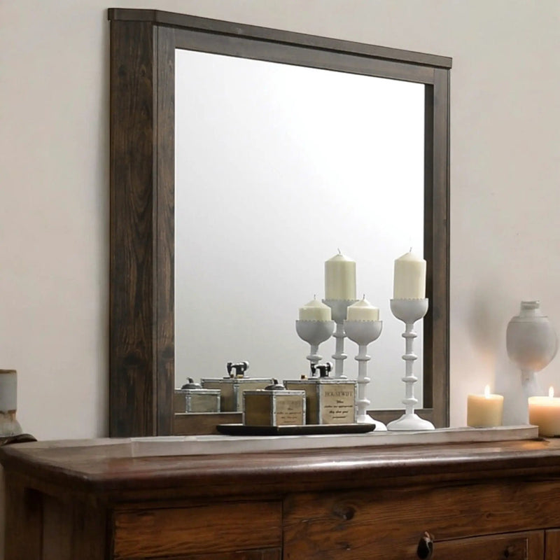 Elettra - Rustic Mirror - Walnut by Unique Piece Furniture