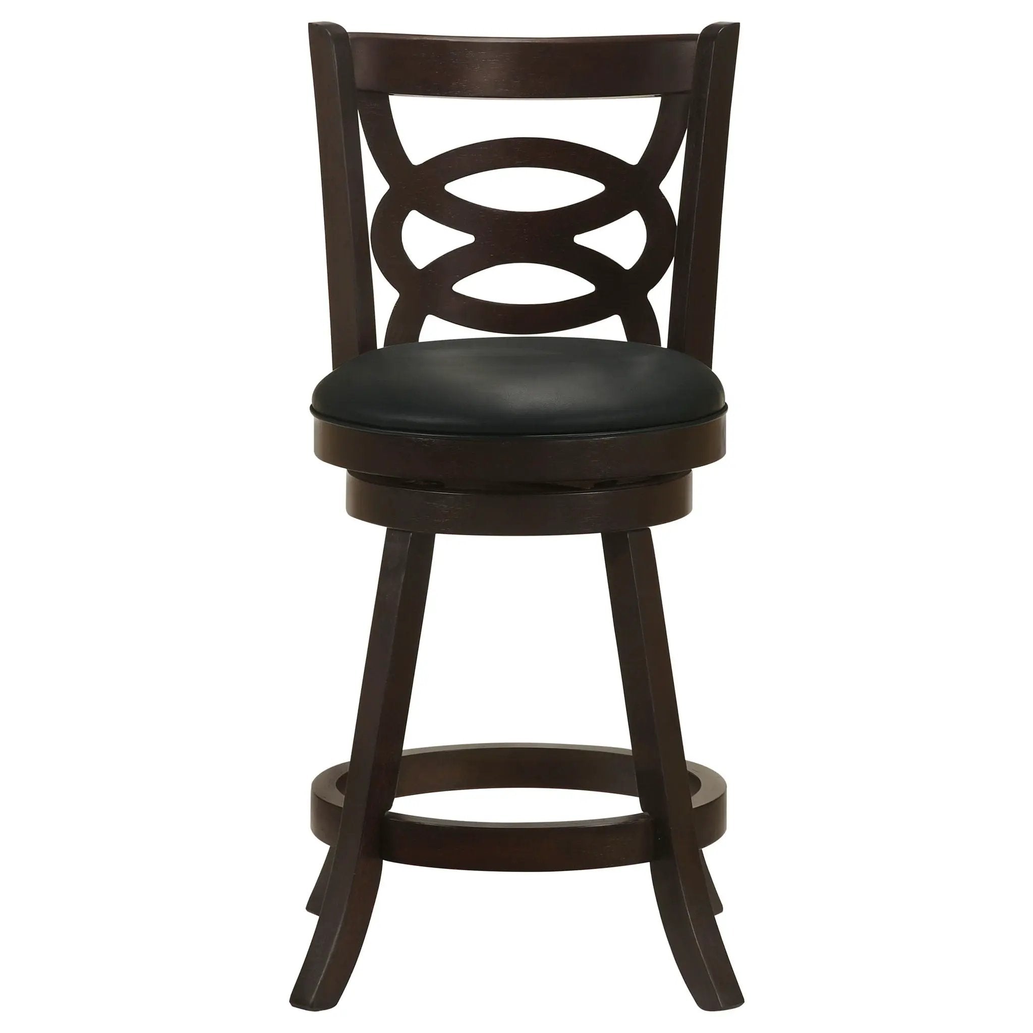 Calecita Wood Swivel Counter Stool Cappuccino (Set of 2) by Unique Piece Furniture