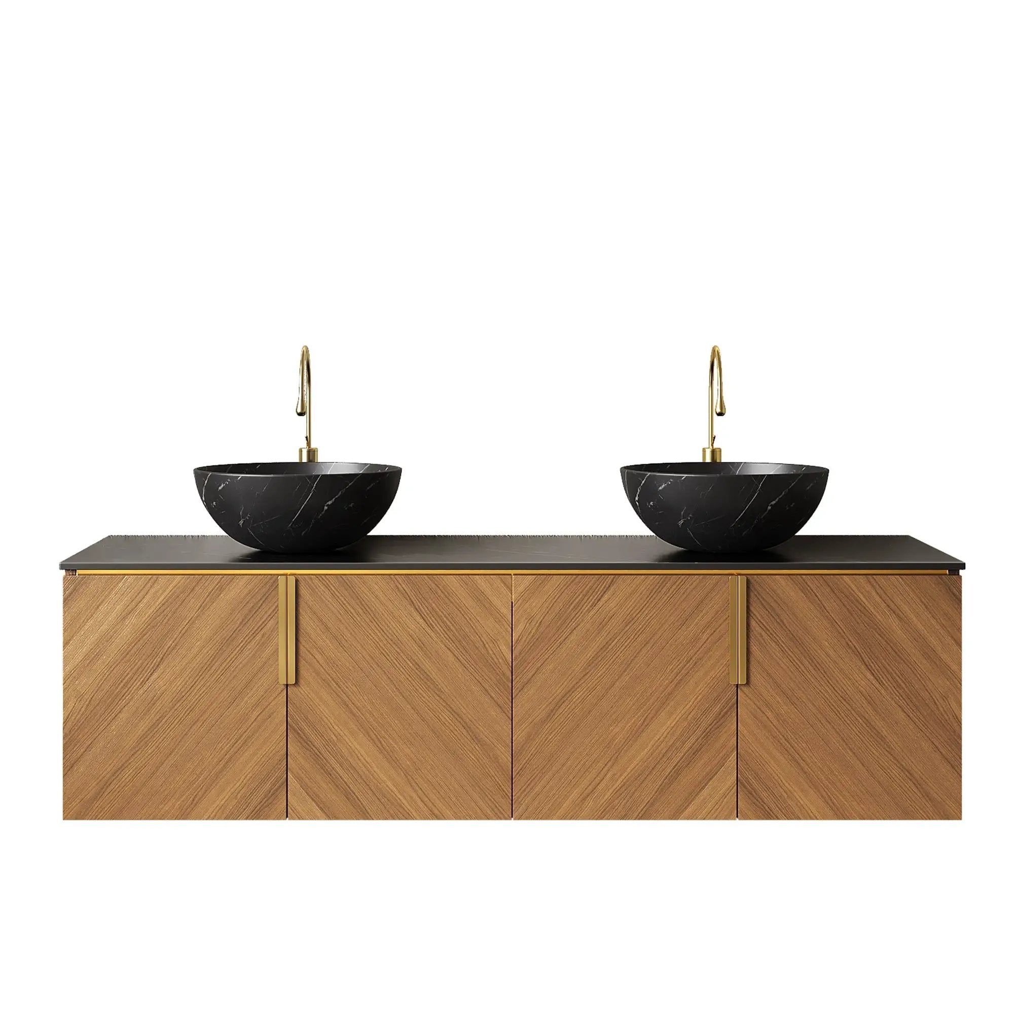 ARAI 60" Bathroom Vanity with Floating Plywood Cabinet and Ceramic Basin by HouseOfZazla