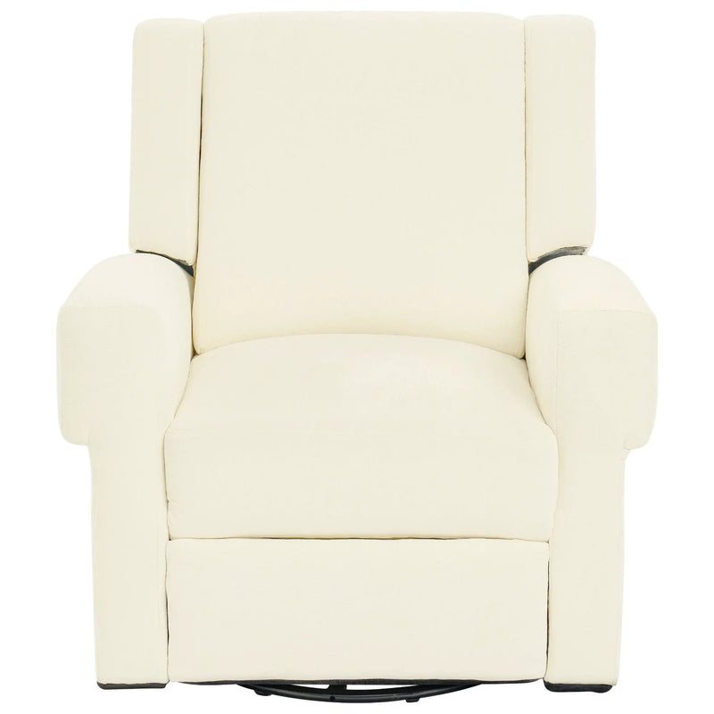 Manual Recliner Chair With Swivel Rocker Function, Dual Recline Angles by HouseOfZazla