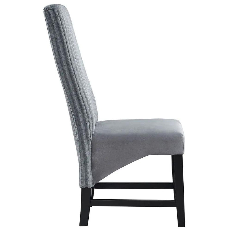 Kini - Side Chair (Set of 2) - Gray Corduroy & Black by Unique Piece Furniture
