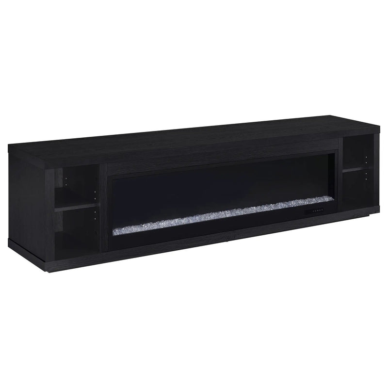 Deiter 79-inch TV Stand Fireplace Media Console Black by Unique Piece Furniture