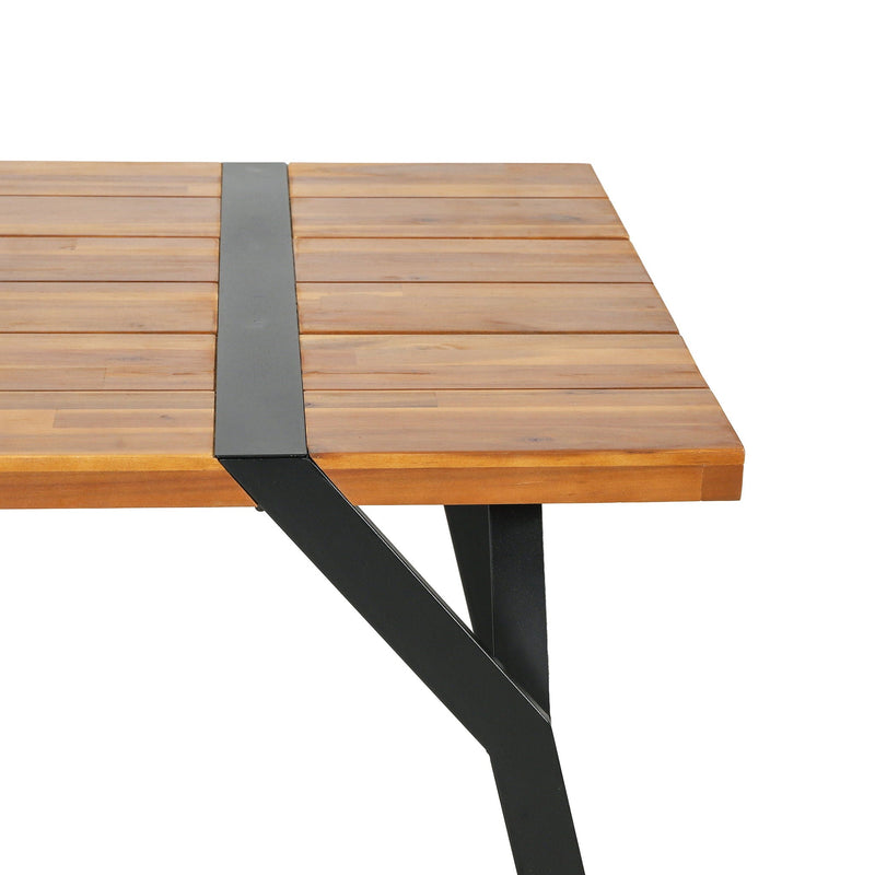 Zora Dining Table Industrial & Iron Table - Black by HouseOfZazla