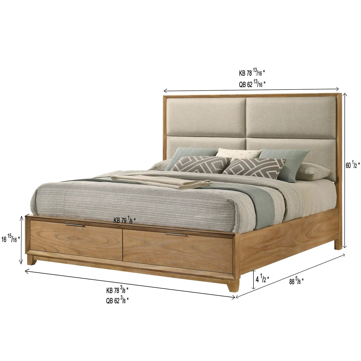 Contemporary Storage Platform Bed With Ultra Plush Headboard by HouseOfZazla