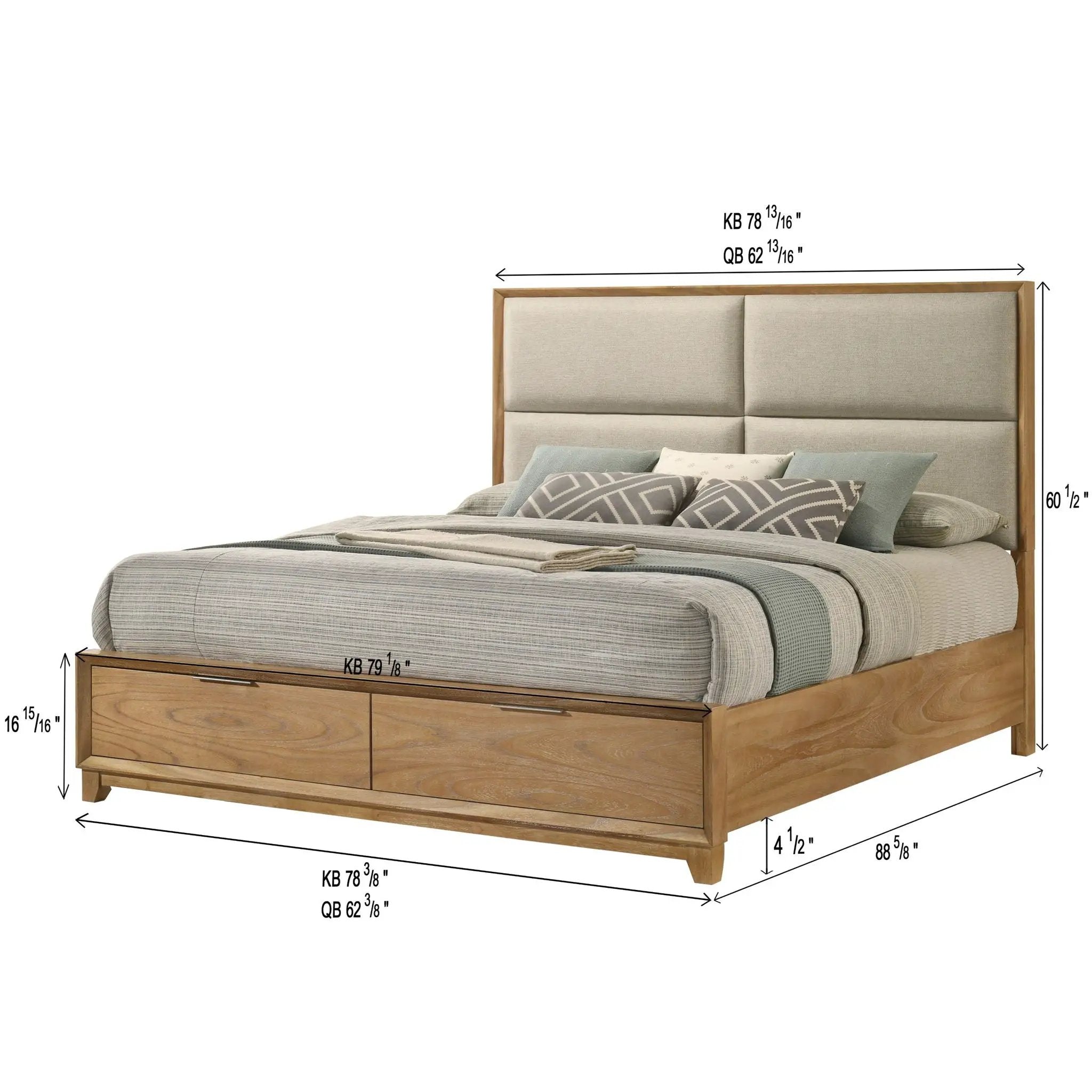 Contemporary Storage Platform Bed With Ultra Plush Headboard by HouseOfZazla