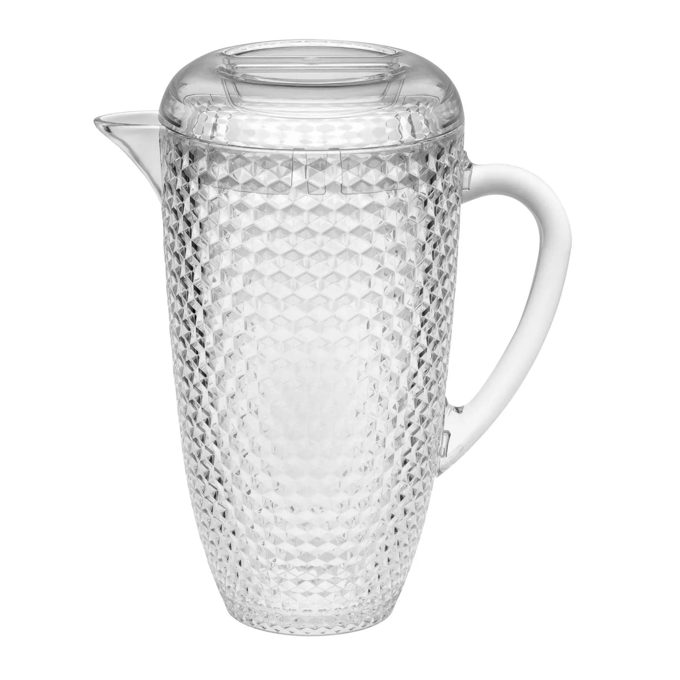 Diamond Cut Unbreakable Plastic Water Pitcher With Lid by HouseOfZazla