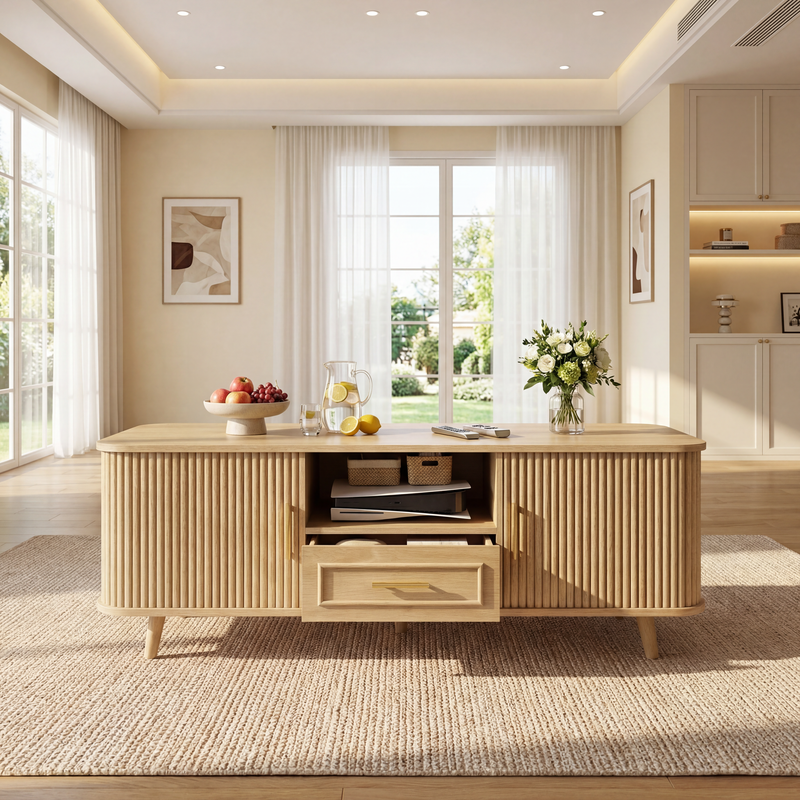 Mid-Century Modern Coffee Table with Storage by HouseOfZazla