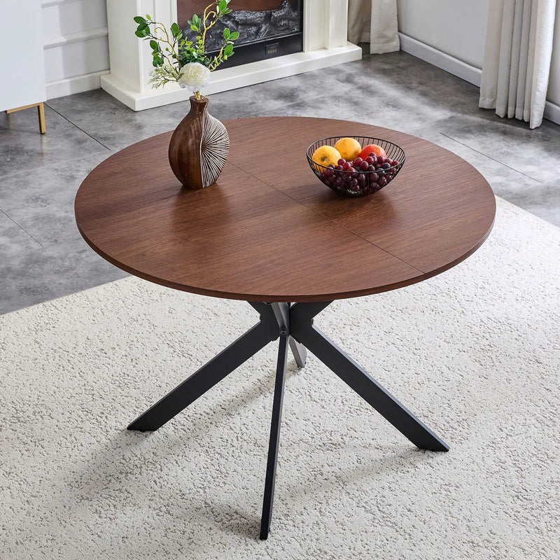 Extendable Round Dining Table - Walnut by Unique Piece Furniture