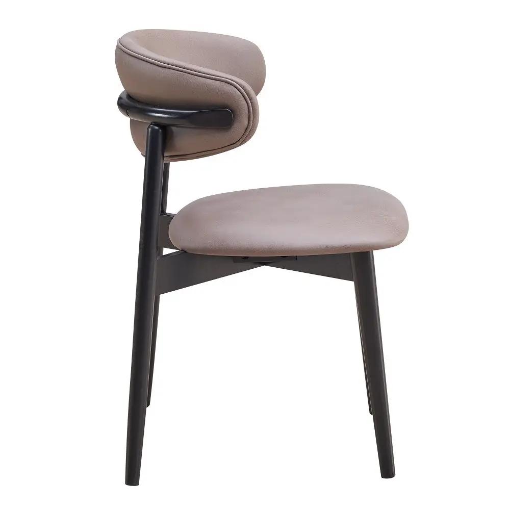 Lanae - Side Chair (Set of 2) - Coffee Polish Microfiber & Black by Unique Piece Furniture