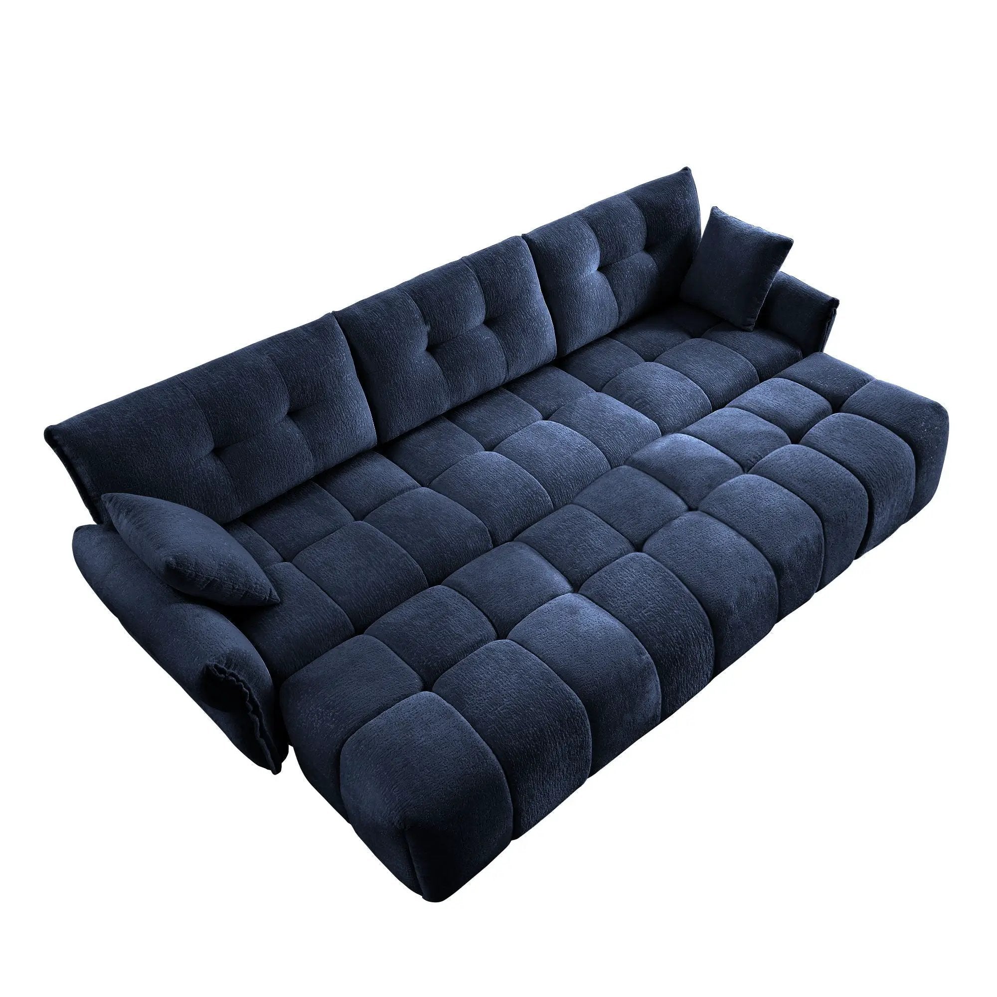Sofa Set With Ottoman And Pillows, Textured, High Resilience Cushions by Unique Piece Furniture