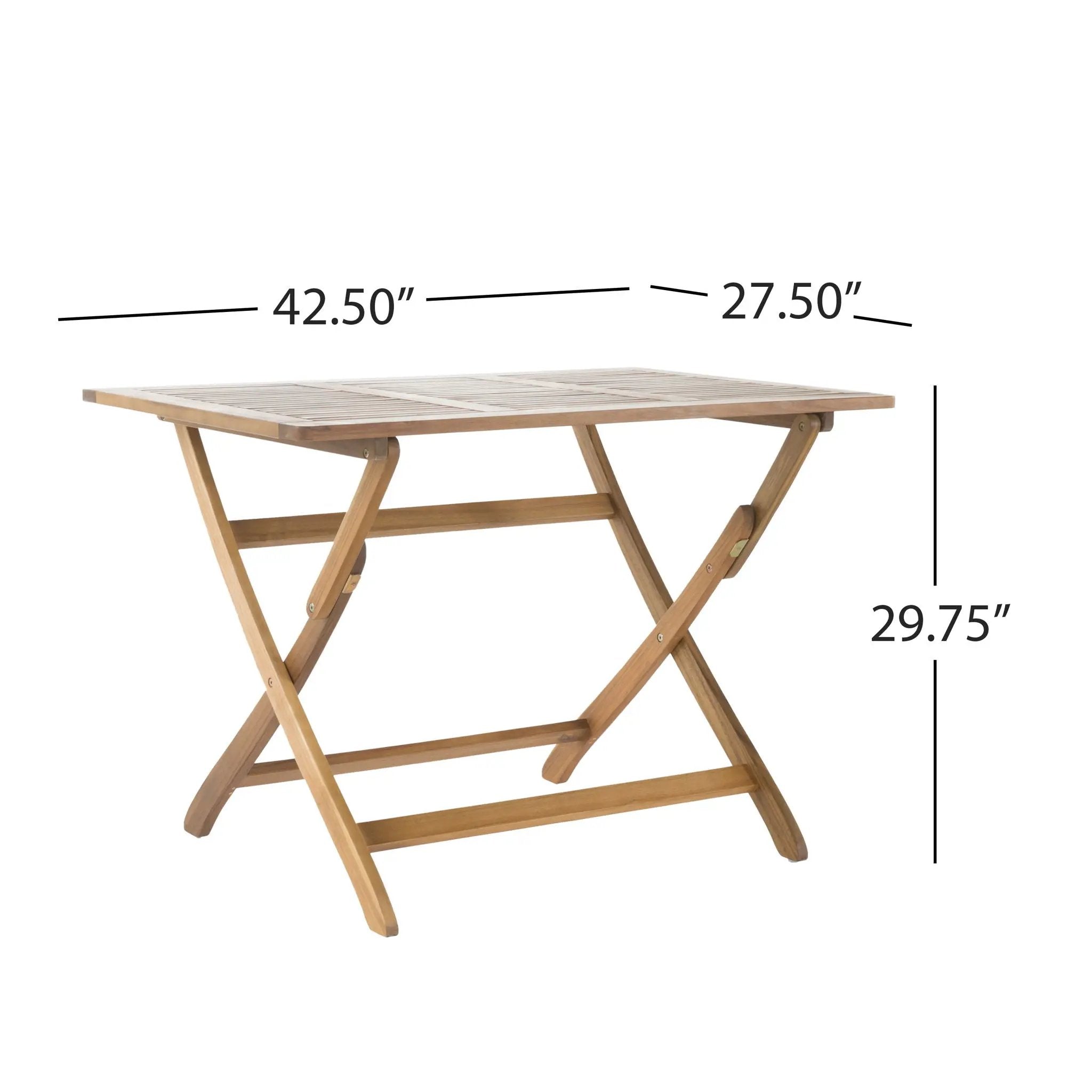 Blissique Outdoor Foldable Wood Dining Table With Slat Design by HouseOfZazla
