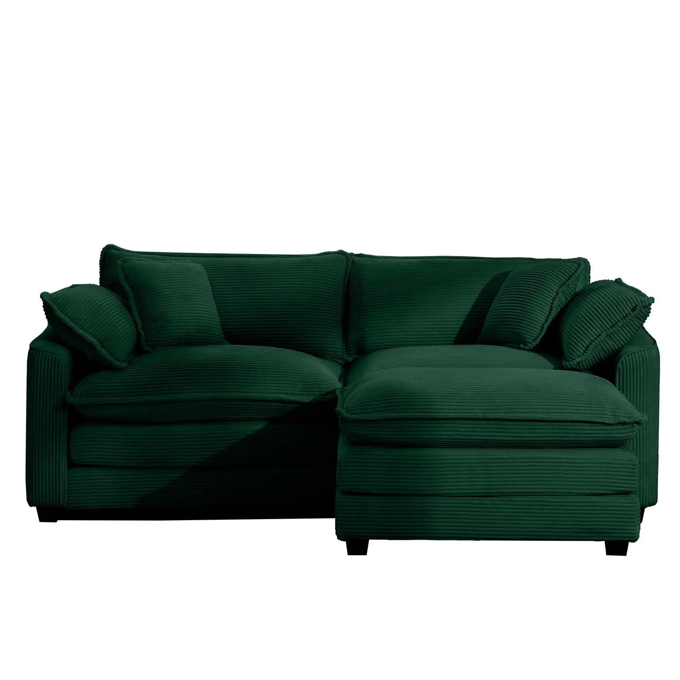 Modern Oversized Modular Cushion Sofa With Ottoman, Low Back, Deep Seating Sofa Set by HouseOfZazla