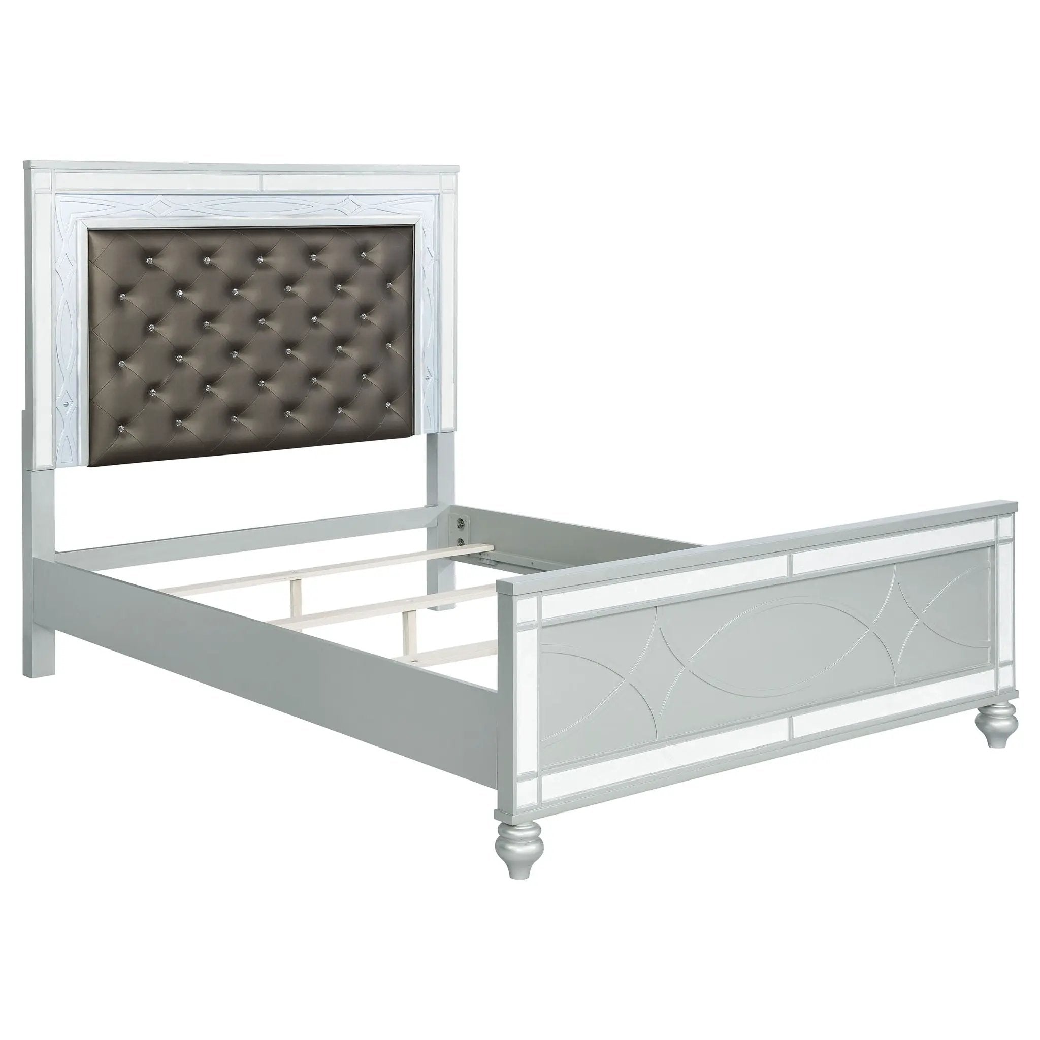 Gunnison 5-piece Eastern King Bedroom Set Silver Metallic by Unique Piece Furniture