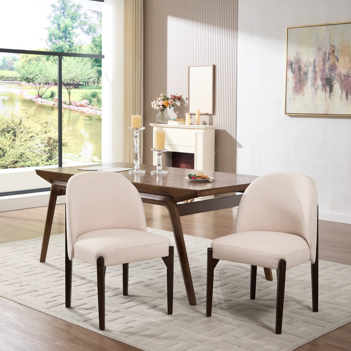 Wooden Dining Chairs Set of 2 by HouseOfZazla