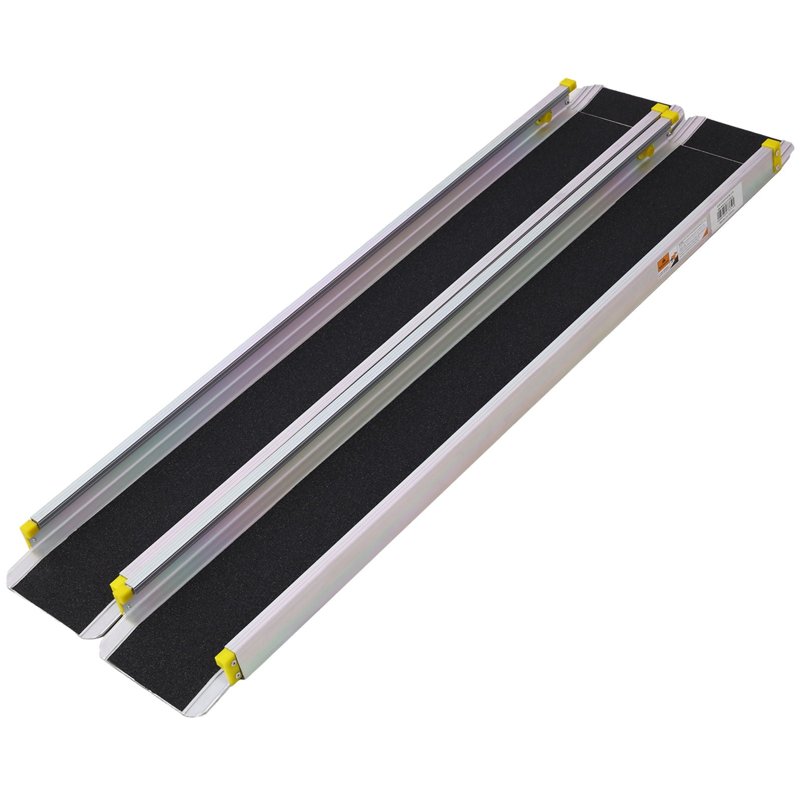 Premium Adjustable Telescoping Wheelchair Track Ramps Aluminium - Silver by HouseOfZazla