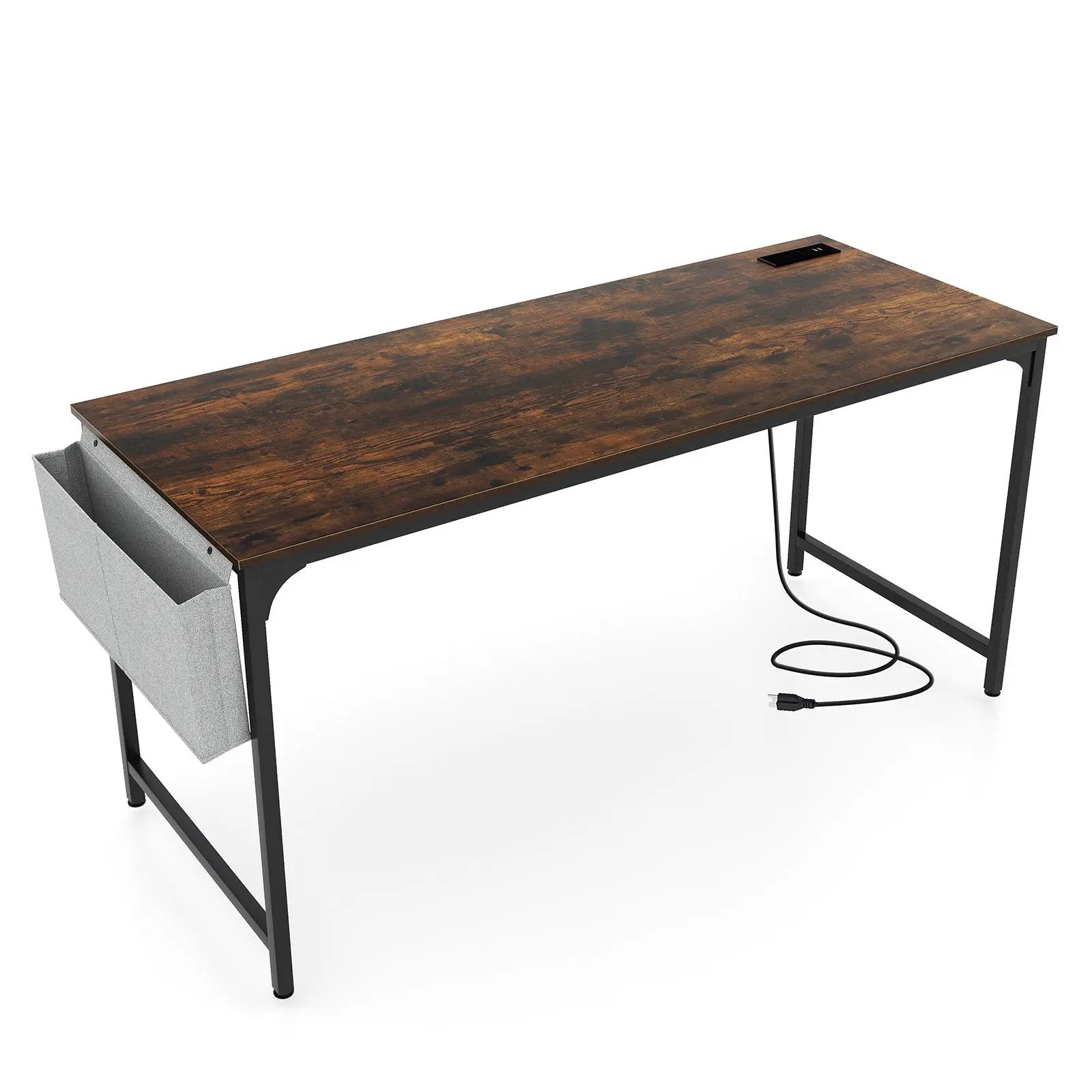 60 Inch Computer Desk with Charging Station Storage Bag by DirectDeals