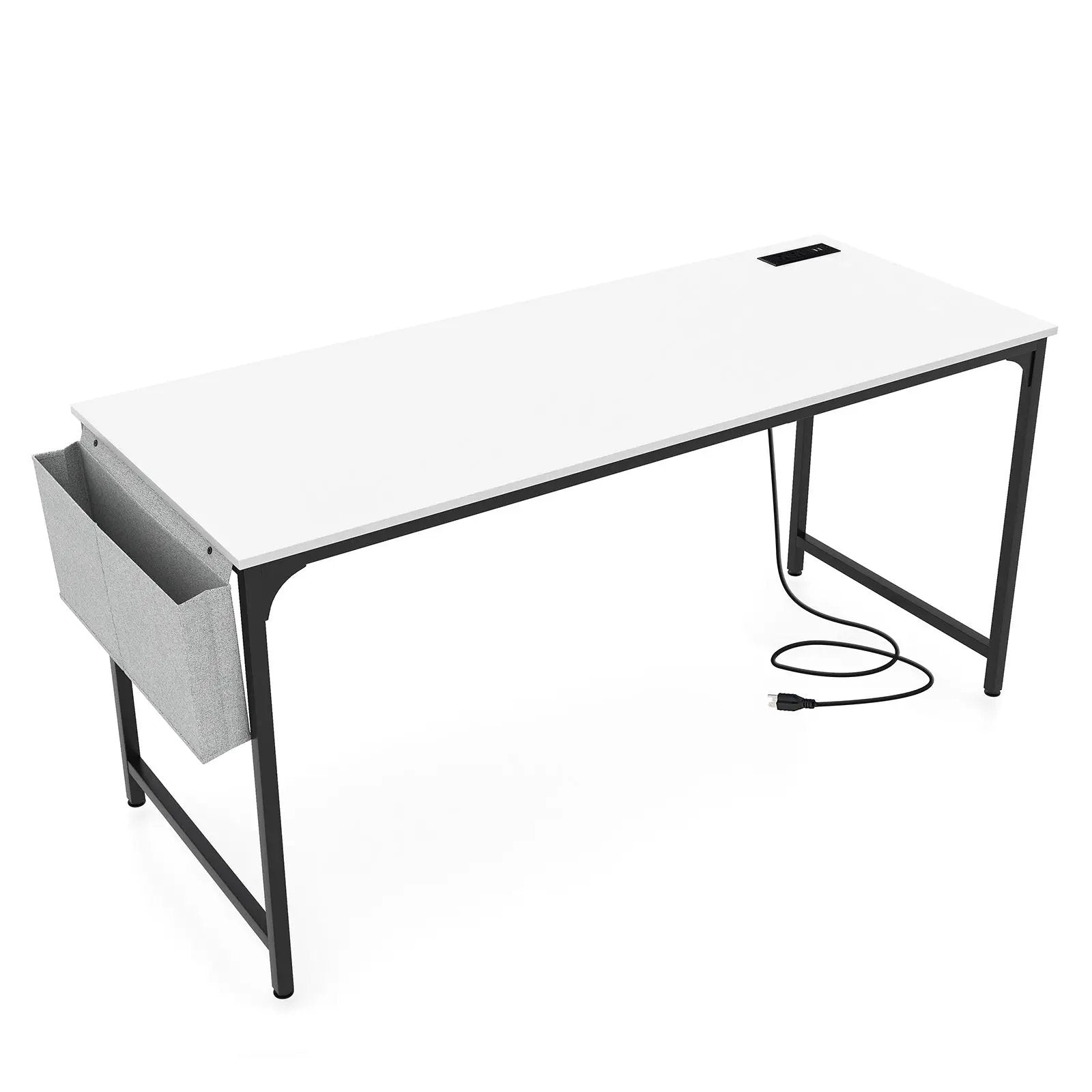 60 Inch Computer Desk with Charging Station Storage Bag by DirectDeals