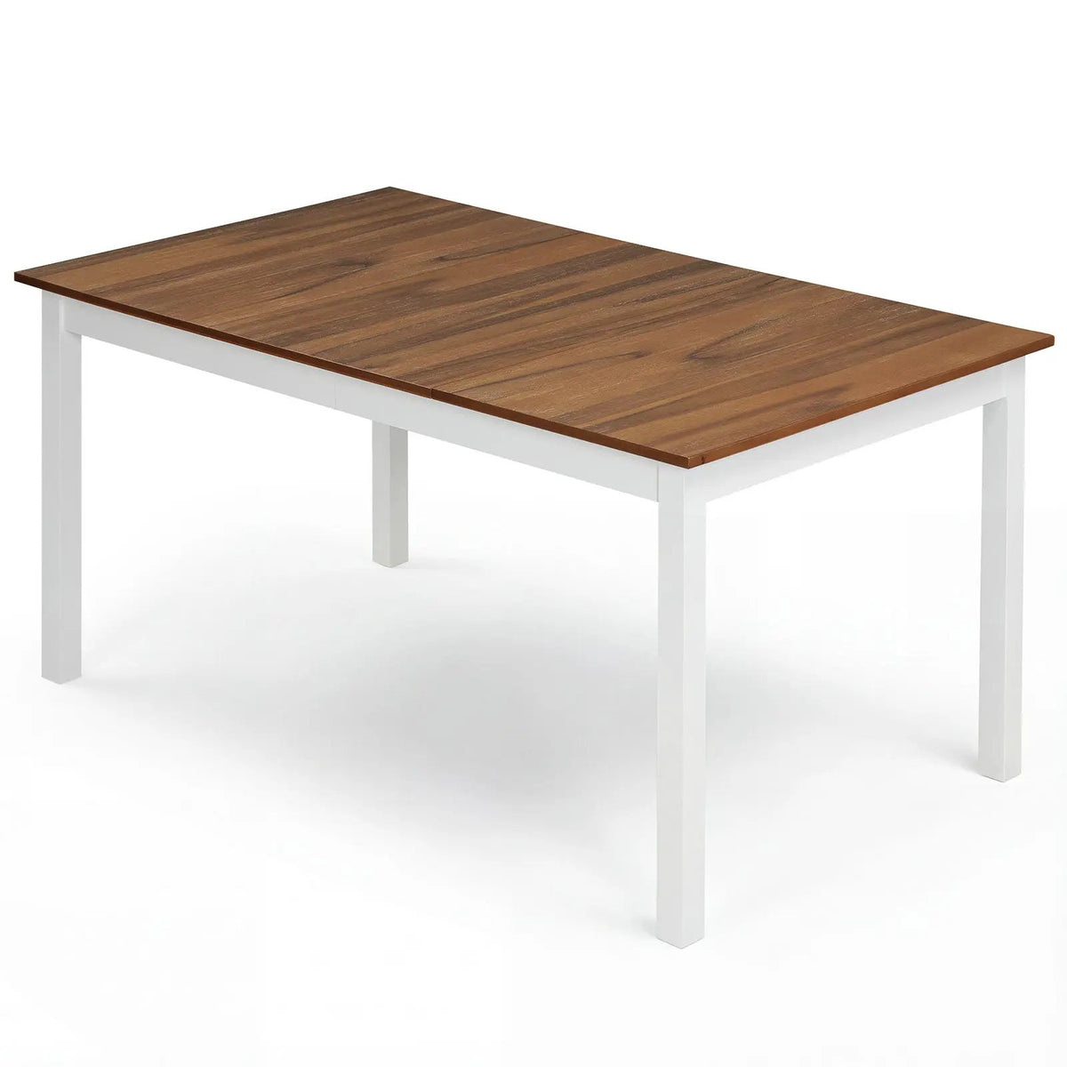 60 Inch Rectangular Dinner Table with Solid Rubber Wood Legs, photo 7 of 16