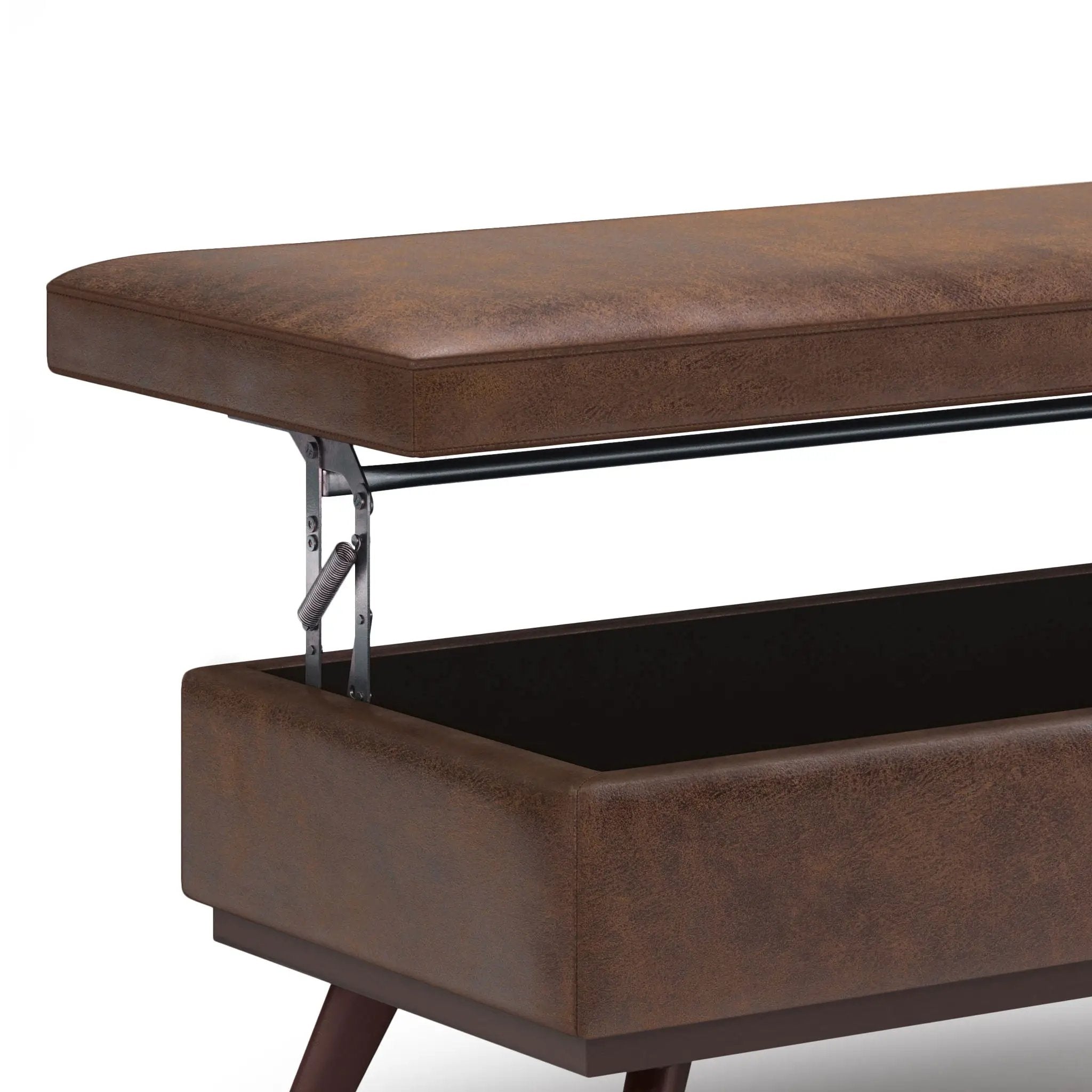 Owen - Lift Top Large Coffee Table Storage Ottoman, Mid Century Style by Unique Piece Furniture