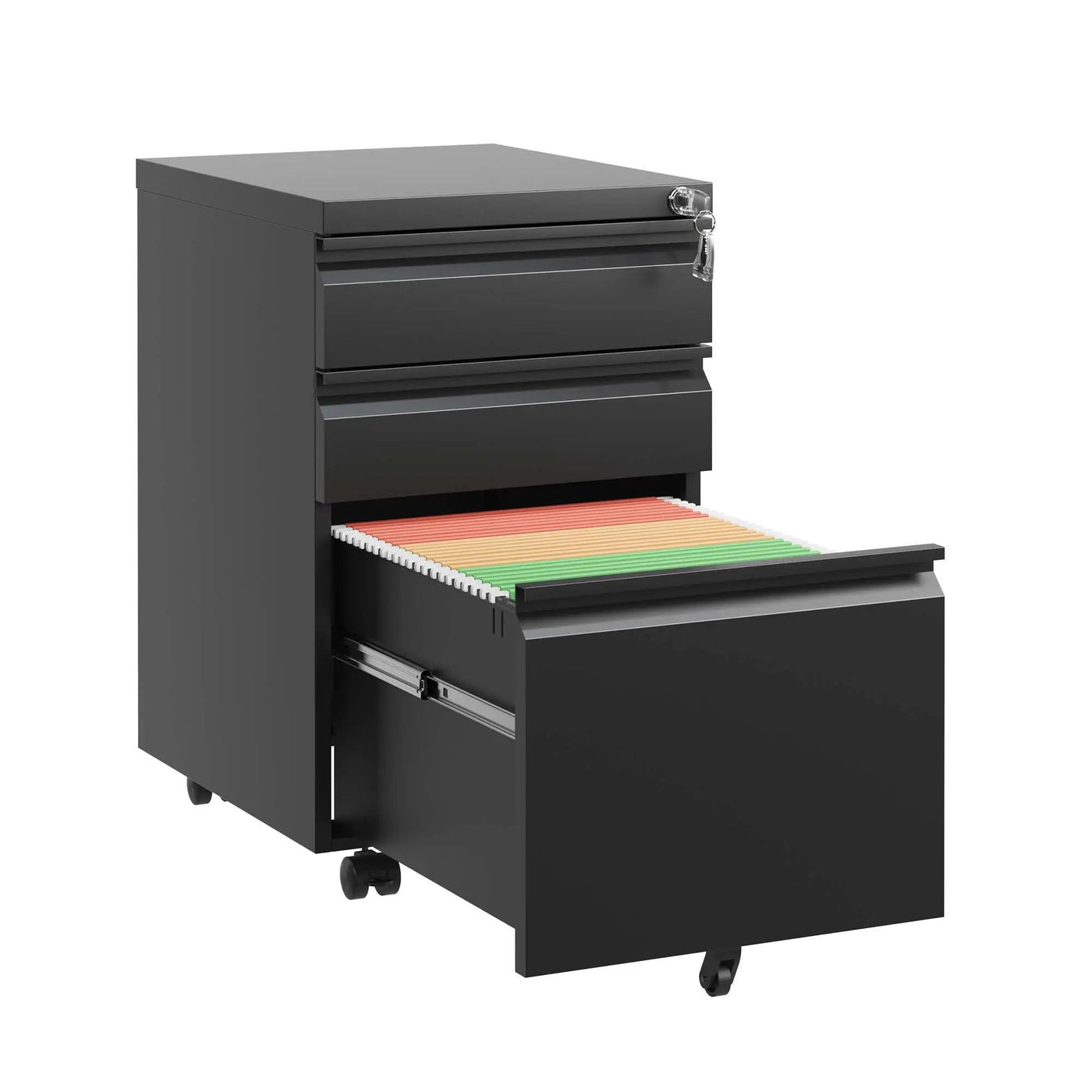 Metal Drawer Mobile File Cabinet With Lock For Home Office Organizer by HouseOfZazla