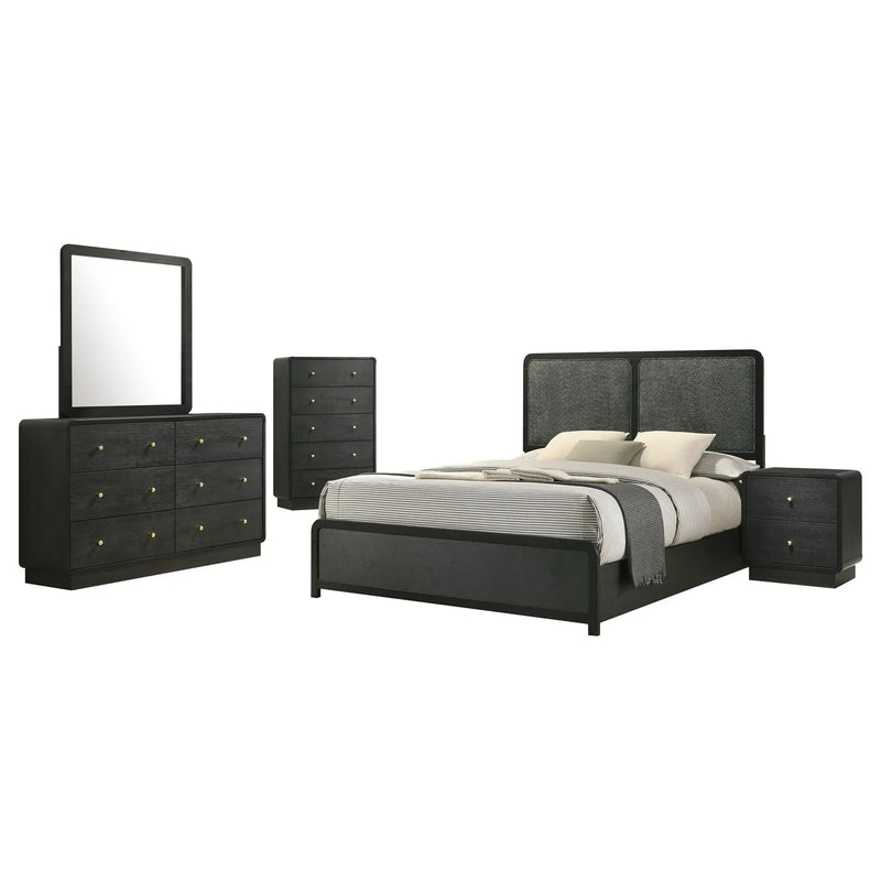Cavelle 5-piece Eastern King Bedroom Set Black by Unique Piece Furniture