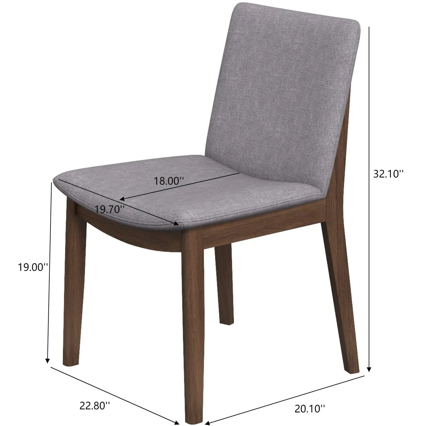 Laura - Mid-Century Modern Solid Wood Dining Chair (Set of 2) by Unique Piece Furniture