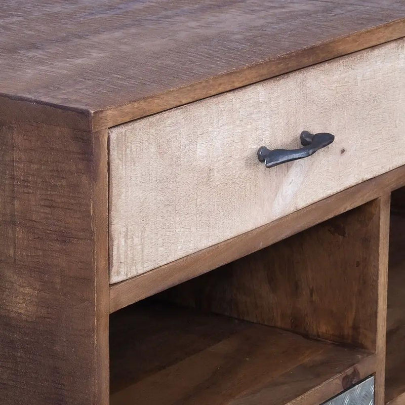 Rustic 2 Drawer Kitchen Island - Multi by HouseOfZazla