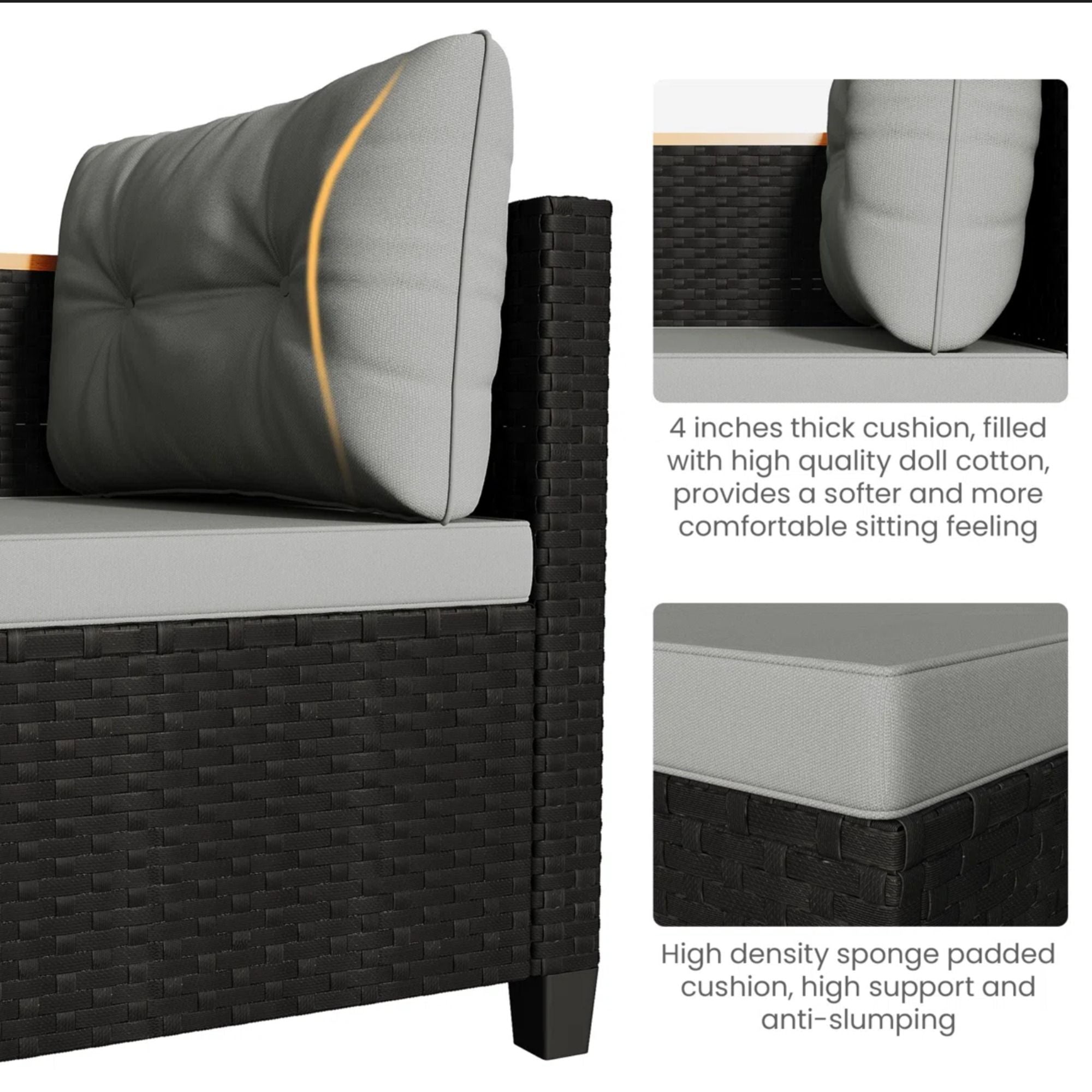 L-Shaped Patio Set With Cushions And Storage Table by HouseOfZazla