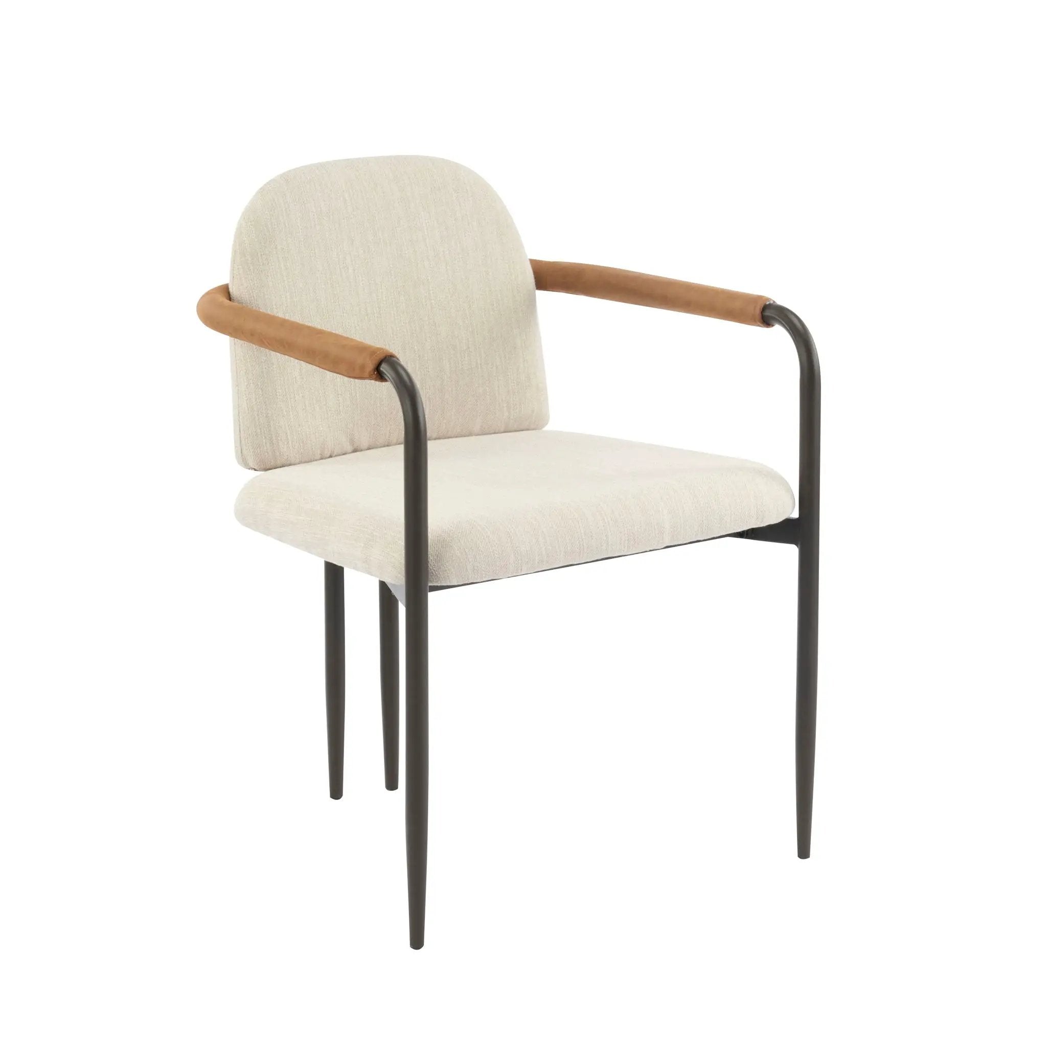 Modern Dining Chair Set with Durable Iron Frame and Comfortable Fabric Upholstery by HouseOfZazla