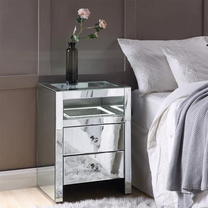Dominic - Accent Table With LED - Mirrored by Unique Piece Furniture