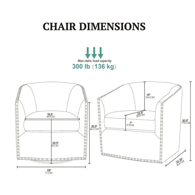 Luxurious Chair With 360 Degree Rotation by Unique Piece Furniture
