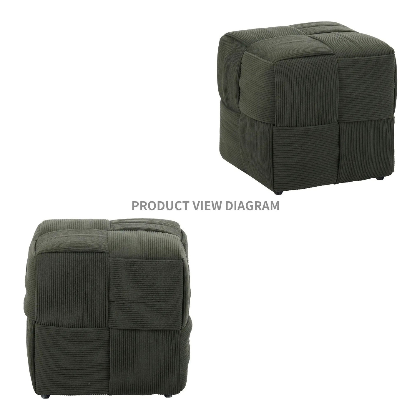 Modern Ottoman Foot Rest With Woven Design by Unique Piece Furniture