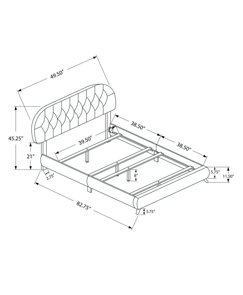 Bed Upholstered Look by Unique Piece Furniture