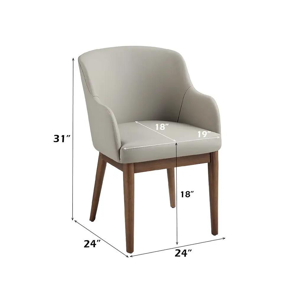 Harvey - Side Chair (Set of 2) - Synthetic Leather & Walnut by Unique Piece Furniture